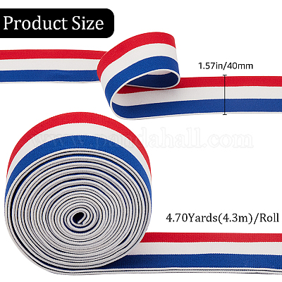 4.7 ярд плоской нейлоновой полосатой резинки OCOR-GF0003-84C-1