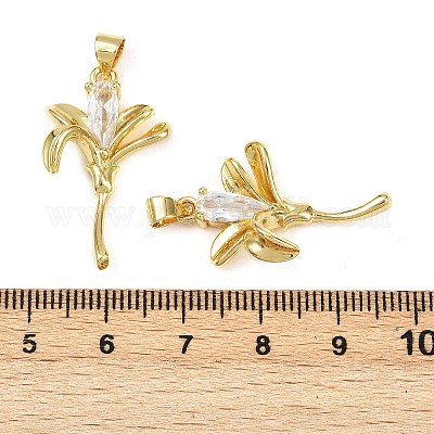 Латунные микро проложить кубического циркония подвески KK-S526-61G-1