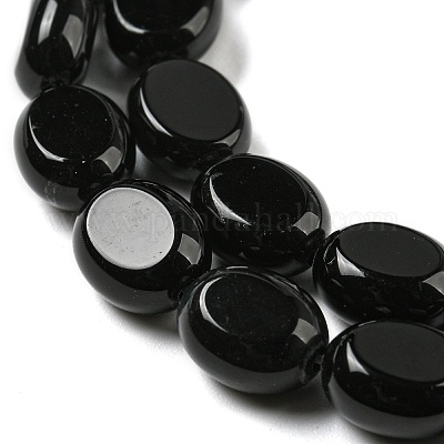 Натуральные бусины из черного оникса (окрашенные и нагретые) G-M420-D10-01-1