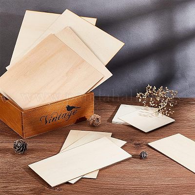 12 шт. 4-х видов шпона из липы DIY-OC0009-19-1