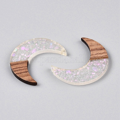 Подвески из эпоксидной смолы и орехового дерева RESI-T057-14A-1