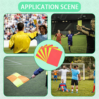 2 шт. ПВХ пластиковая карточка футбольного судьи AJEW-WH20121-16-1