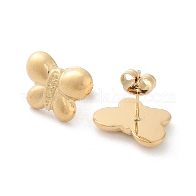 Серьги-гвоздики из нержавеющей стали 304 EJEW-H115-12G-1