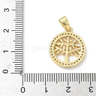 Латунные микро проложить кубического циркония подвески KK-S337-06G-A-1