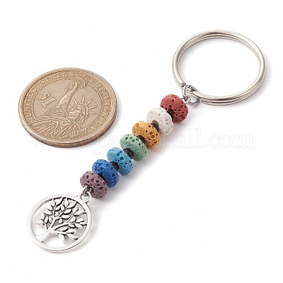 Брелок-подвеска из сплава в тибетском стиле «Древо жизни» KEYC-JKC00682-1