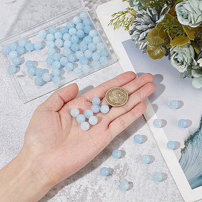 2 нити бусины из натурального халцедона G-NB0005-18-1