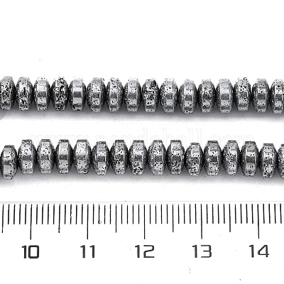 Гальванические бусины из натуральной лавы G-A256-E01-01G-1