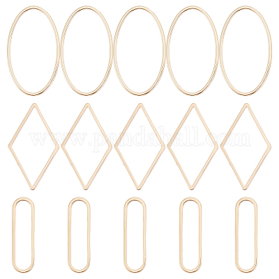 60 шт. 3 стильных соединительных кольца из латуни с покрытием KK-BBC0003-08-1