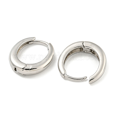 Латунные серьги обруча EJEW-C102-30E-P-1