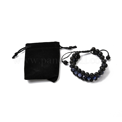 Мужской браслет из плетеных бусин из 3 нити BJEW-JB06960-01-1