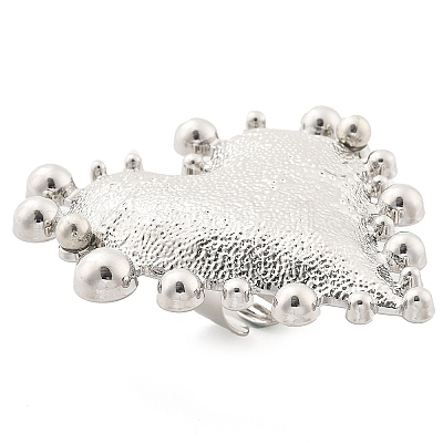 Открытые манжеты из сплава в форме сердца RJEW-A057-01P-1