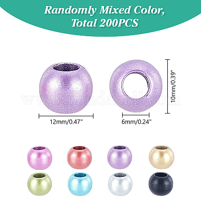 200 шт. матовые рондельные акриловые бусины&nbsp;ACRP-HY0001-04-1