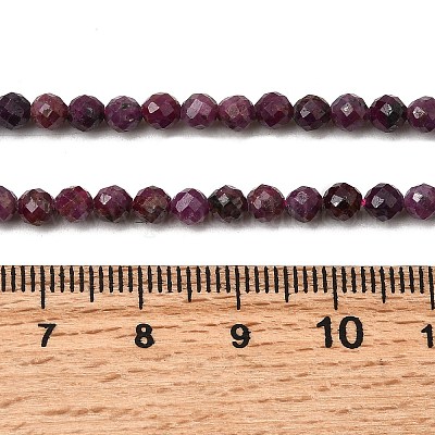 Натуральные рубиновые бисерные пряди&nbsp;G-C181-B06-03-01-1