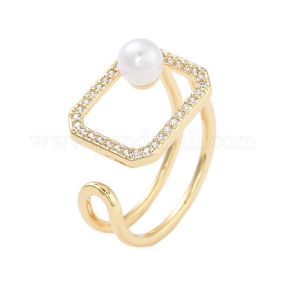 Прямоугольные латунные стойки с покрытием из циркония RJEW-B064-01G-1