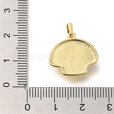 Ракушки формы стойка покрытие латунные подвески KK-I717-02G-1