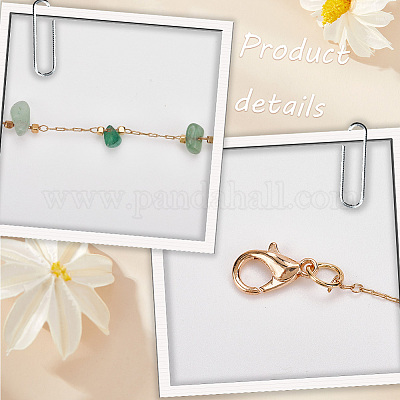 Цепочка из натурального нефрита и сплава с цепочкой на шею для очков AJEW-WH20070-024C-1