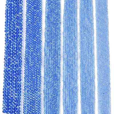 Стеклянные бусины с гальваническим покрытием  EGLA-A044-T6mm-A14-1