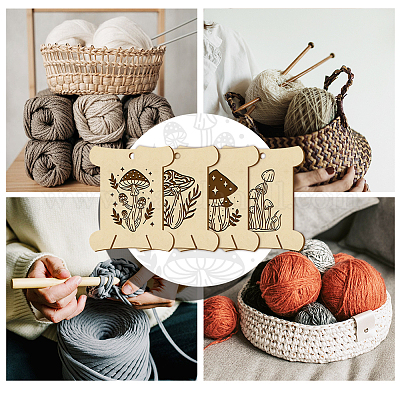 14 шт. 14 стильные фанерные доски для намотки резьбы WOOD-WH0060-01-1