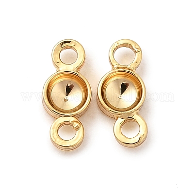 Плоские круглые латунные оправы для страз KK-P340-06A-G-1