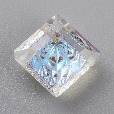 Подвески из тисненого стекла со стразами GLAA-J101-03A-001MO-1