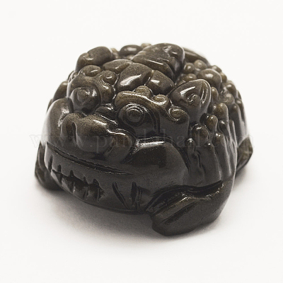 Натуральные золотистые обсидианные подвески&nbsp;G-G660-11-1