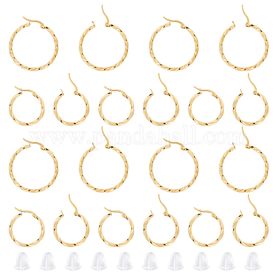 201 серьги-кольца из нержавеющей стали EJEW-UN0001-31-1