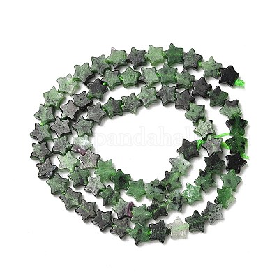 Натуральный рубин в цоизита бусин пряди G-H087-C02-01-1