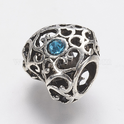 Тибетский сплав rhinestone европейский бисер PALLOY-F202-38-1