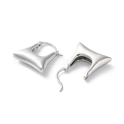 Латунные серьги обруча EJEW-S241-21P-1