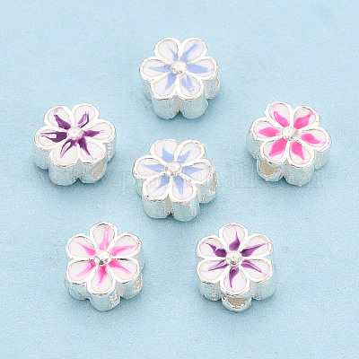 925 бусина из стерлингового серебра с эмалью STER-T008-35M-1