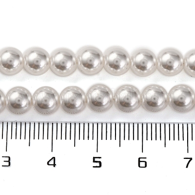 Выпечка окрашены перламутровый стекла жемчужные нити круглый шарик PEAR-H019-02B-04-1