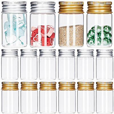 32 шт. 2-х цветные прозрачные стеклянные бутылки-контейнеры для бусин CON-SC0001-07B-1