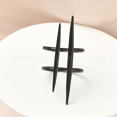 Открытые кольца манжеты из нержавеющей стали 304 RJEW-D338-02G-EB-1