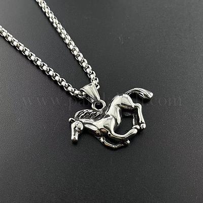 Кулон в виде лошади из нержавеющей стали 304 OH9267-1