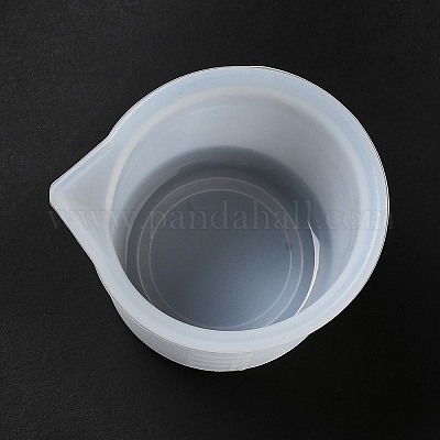 Silicone Measuring Cups, Graduated Mixing Cup, UV Resin & Epoxy Resin Craft  Tool, White, 48x68x53mm, Inner Diameter: 60mm, Capacity: 50ml(1.69fl. oz)