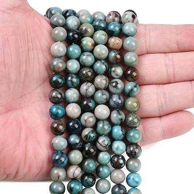 Природные хризоколлу бисер нитей&nbsp;G-K405-B01-8mm-1