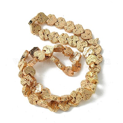 Гальванические бусины из натуральной лавы G-H303-A09-LG01-1