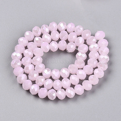 Стеклянные бусины с гальваническим покрытием  EGLA-A044-J8mm-A02-1