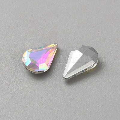 Стеклянные стразы кабошоны GLAA-WH0042-30C-1