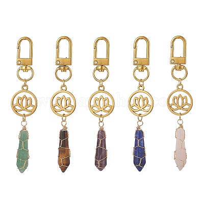 Подвеска в виде пули из драгоценных камней HJEW-JM00942-1