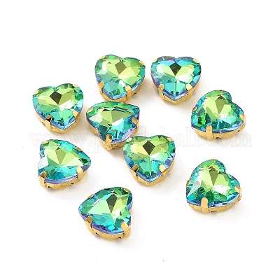 Сердце пришить стразами&nbsp;LS-X1-DIY-E062-04G-01-1