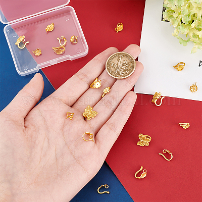 20 шт. 5-х стильная стойка с покрытием из латуни с крючками KK-PH0004-18-1