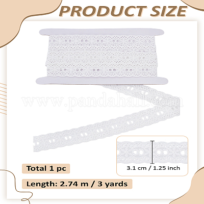 3 ярд хлопчатобумажной вышивки с ажурной отделкой OCOR-LP0003-89-1