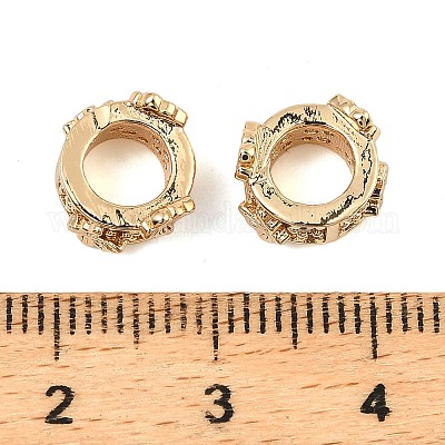 Латунь микропаве прозрачный кубический цирконий европейский бисер KK-C155-10G-1