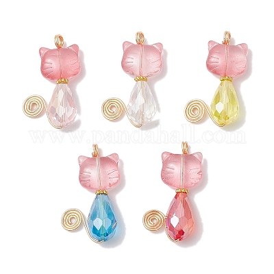 Подвески из гальванического стекла PALLOY-JF03996-1