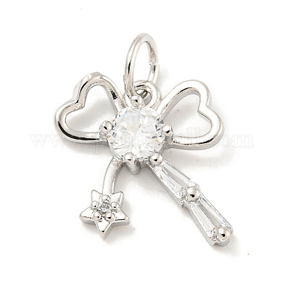 Покрытие стойки латунь микропаве прозрачные подвески из кубического циркония KK-B093-01D-P-1