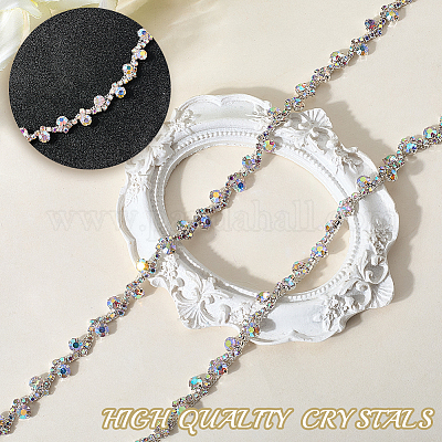 S-образные стеклянные стразы и железные цепочки-чашки DIY-WH20032-25S-02-1