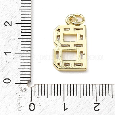 Латунные микро проложить кубического циркония подвески KK-V014-01G-02-1