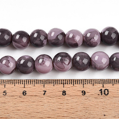 Выпечка окрашенные стеклянные бусины пряди DGLA-N003-10mm-C09-1