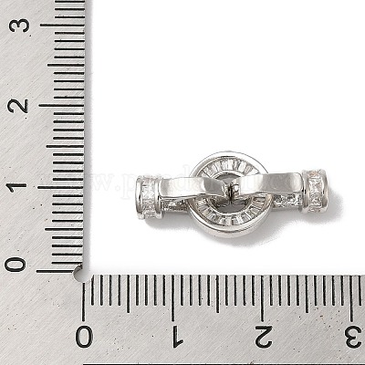 Реечное покрытие латунь микро паве прозрачный кубический цирконий складные застежки KK-A222-01A-P-1